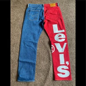 Levi jeans painted